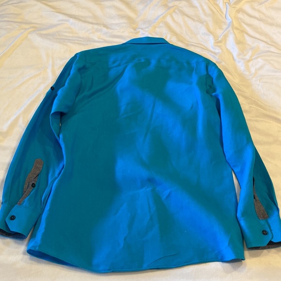 Sam’s Tailor men’s linen button down with roll up sleeves - Picture 4 of 4